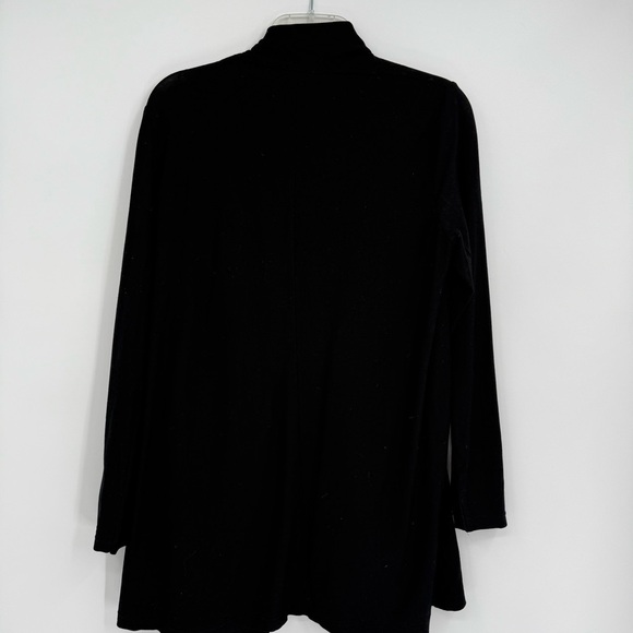 EILEEN FISHER open front Black Cardigan Jacket Pockets Size Medium Women - Picture 9 of 10
